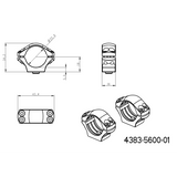 1" Montageringe für Zielfernrohre [25,4mm] | einteilige Picatinny-Basis mit QD-Hebeln 