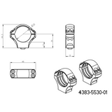 30mm Montageringe für Zielfernrohre | kurze Picatinny QD Ergo-Basis 