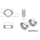 34mm anelli per ottiche | base Picatinny QD lunga 