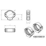 34mm Montageringe für Zielfernrohre | kurze Picatinny QD-Basis 