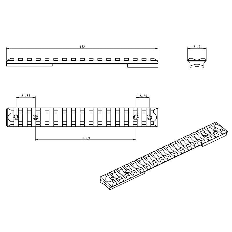 CZ 600 Rail Picatinny | Longue 