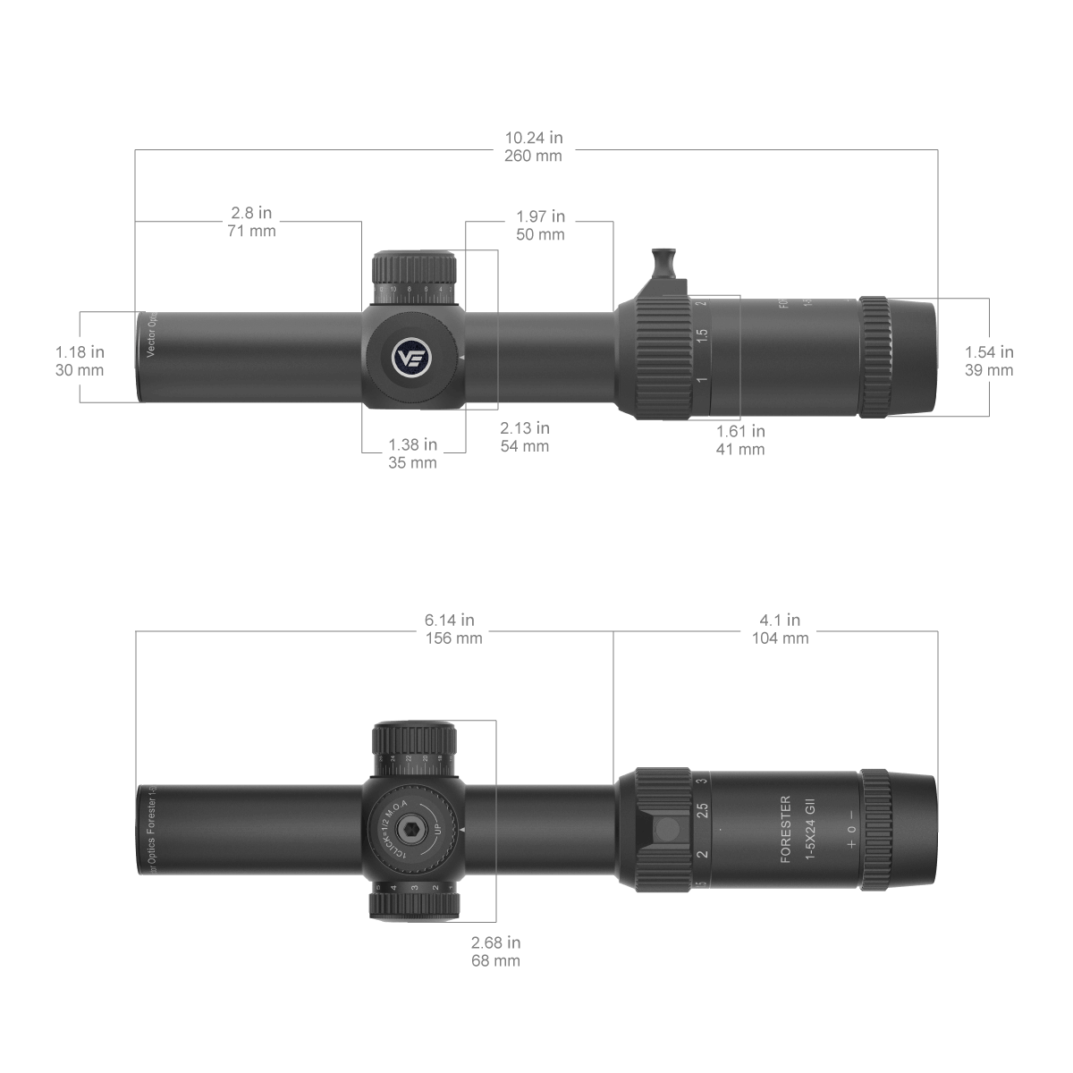 Vector Optics Forester 1-5x24SFP GenII lunette de tir 