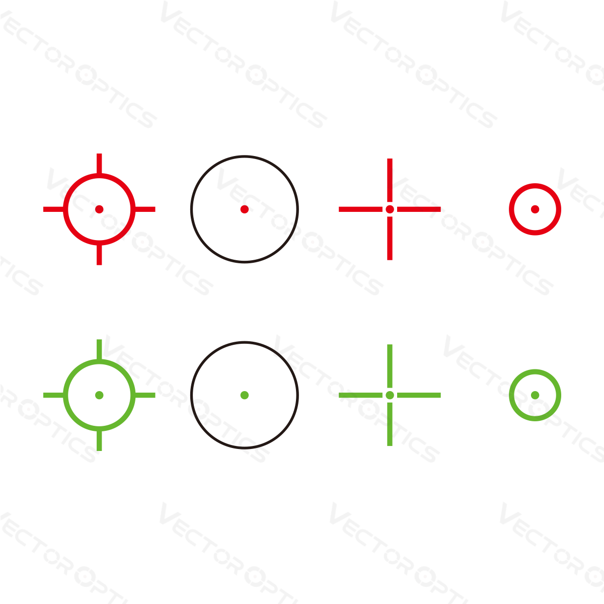 Vector Optics Omega 23x33 Mirino Reflex a Quattro Reticoli punto rosso 