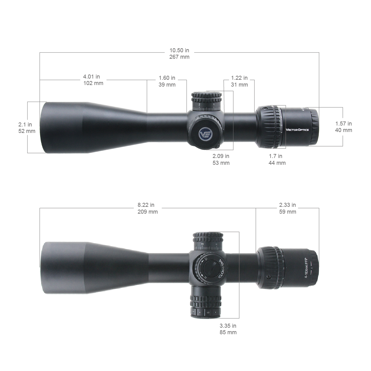 Vector Optics Veyron 4-16x44 IR Plan focal premier plan illuminé lunette de tir 