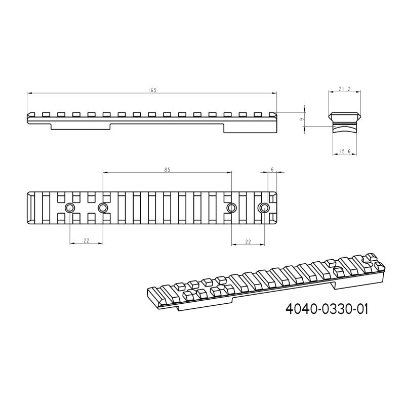 Winchester Mod. XPR kurz Picatinny-Schiene 